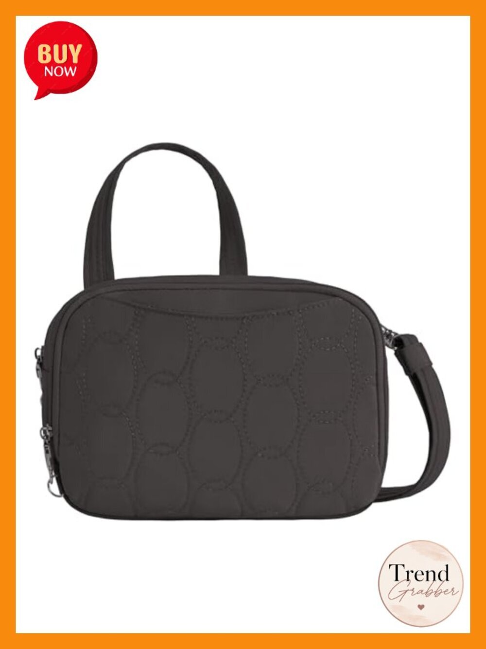 Anti-Theft Crossbody Bag with RFID Blocking and Locking Zippers